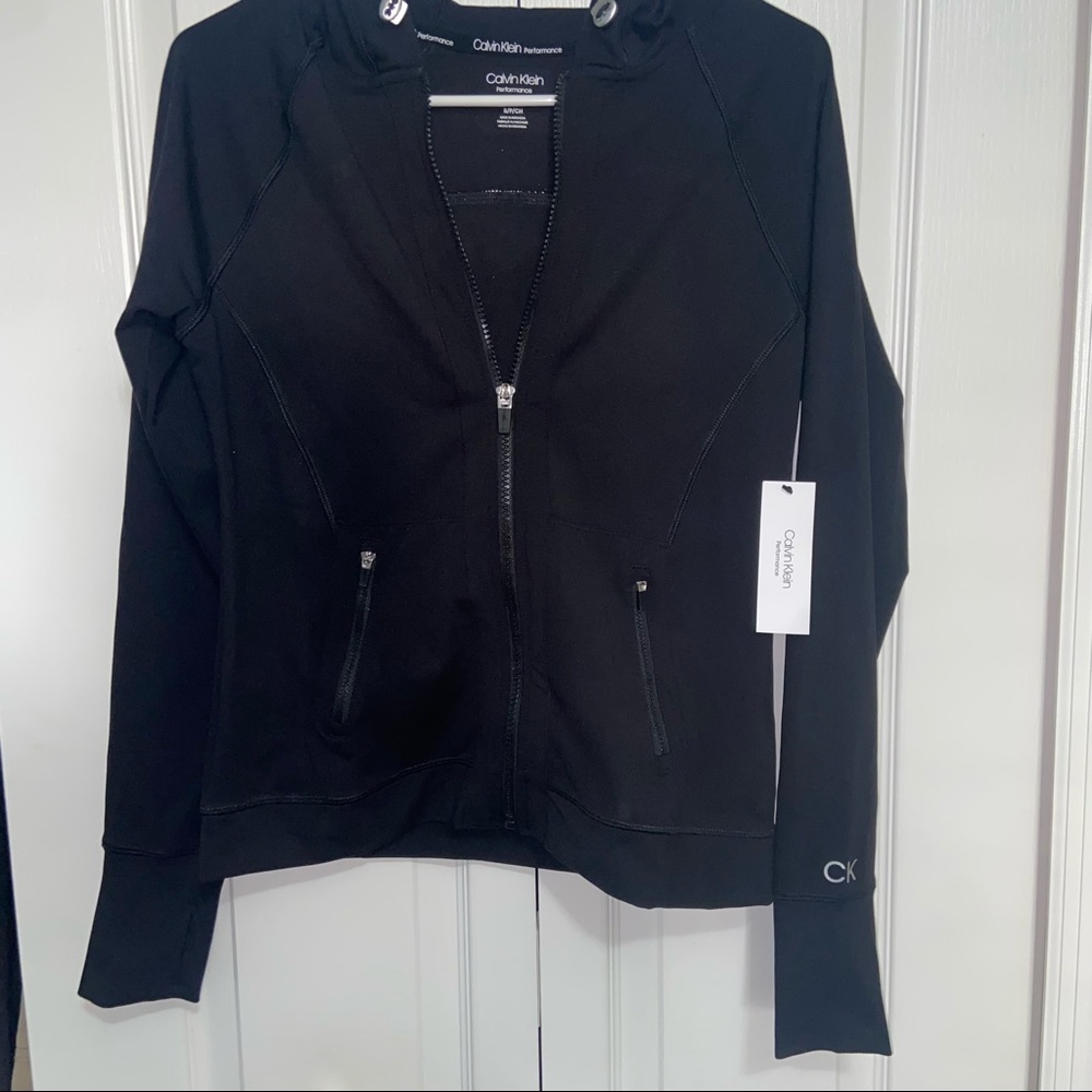 Calvin Klein Black Zip Up Hoodie Size Small